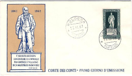 1962-L.30 Ordinamento Della Corte Dei Conti Su Fdc Illustrata Re.Ru. - FDC