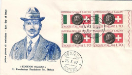 1962-L.70 In Quartina Premiazione Della Fondazione Internazionale Balzan Su Fdc  - FDC