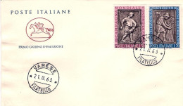 1963-s.2v.Campagna Mondiale Contro La Fame Su Fdc - FDC