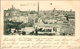 1900-"Siena-panorama Dalla Torre Del Convento Dei Servi"affrancata 10c.,piccola  - Siena
