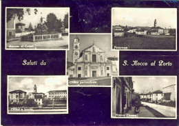 1930ca.-cartolina Foto "San Rocco Al Porto Lodi-con Cinque Belle Vedutine" - Lodi