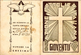 1937-tessera Di Iscrizione Alla Gioventù Italiana Di Azione Cattolica - Cartes De Membre