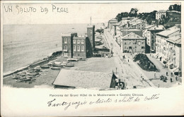 1900-"Pegli Grand Hotel De La Mediterranee E Castello Chiozza" Affrancata 2c.ste - Genova (Genoa)