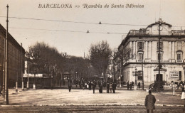 1910circa-Spagna Barcelona Rambla De Santa Monica, Viaggiata - Other & Unclassified