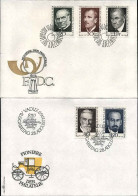 1968/69-Liechtenstein Due S.5v."pionieri Della Filatelia"su Due Fdc Illustrate - FDC