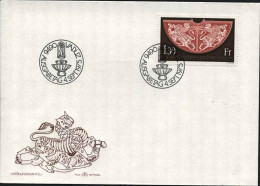 1975-Liechtenstein S.4v."tesoro Imperiale Di Vienna-mantello Dell'incoronazione" - FDC