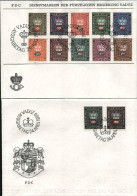 1968/69-Liechtenstein Servizio S.12v."corona E Cifra Carta Bianca"su Due Fdc Ill - FDC