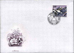 1993-Liechtenstein S.1v."montagne"su Fdc Illustrata - FDC