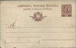 1903-cartolina Postale 10c.rosso Floreale Millesimo 03 Con Leggera Pieghetta - Stamped Stationery