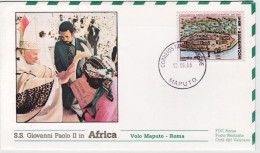 1988-Mozambico S.S. Giovanni Paolo II^ In Africa Dispaccio Straordinario Volo Di - Mozambique