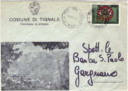 1974-busta Illustrata Del Comune Di Tignale Brescia Affrancata L.50 Associazione - 1971-80: Poststempel