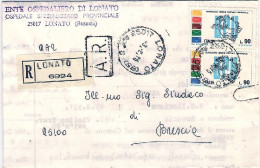 1975-piego Ospedaliero Raccomandato Affrancato Coppia L.90 Centenario Upu Un Ese - 1971-80: Poststempel