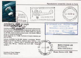 1988-San Marino Aerogramma 15 Stormo Volo Rievocativo Guidonia Vigna Di Valle De - Luftpost