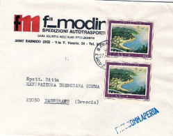 1975-fattura Commerciale Aperta Affrancata Coppia L.40 Portofino - 1971-80: Poststempel