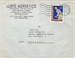 1974-Europa L.50 Isolato Su Busta - 1971-80: Poststempel