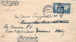 1929-U.S.A. Lettera Diretta In Italia Affrancata 5c.Conferenza Internazionale Ae - 1c. 1918-1940 Covers