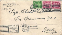 1930-U.S.A. Lettera Diretta In Italia Affrancata 1c.Franklyn+coppia 2c.Charlesto - Marcophilie