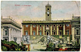 1911-"Roma-Il Campidoglio"bell'annullo Meccanico Di Roma Ferrovia Con Bollo D'ar - Autres & Non Classés