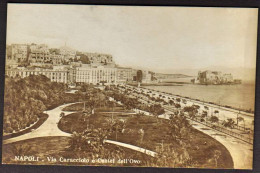 1930ca.-cartolina Foto Non Viaggiata "Napoli,Via Caracciolo E Castel Dell'Ovo" - Napoli (Naples)