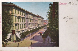 1902-Spezia Via Cavour, Viaggiata - La Spezia