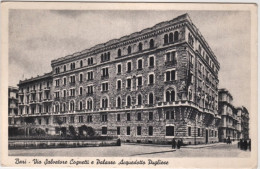 1944-Bari Via Salvatore Cognetti E Palazzo Acquedotto Pugliese, Non Viaggiata - Bari