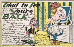 1906-U.S.A. Glad To See You're Back Cartolina Umoristica Affrancata 2c.Washingto - Humor