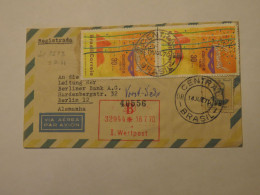 BRAZIL  AIRMAIL REGISTERED COVER TO GERMANY 1970 - Autres & Non Classés