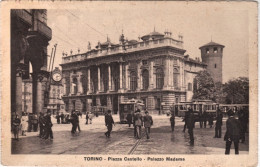 1940-circa-Torino Piazza Castello Palazzo Madama Animata, Tram - Otros & Sin Clasificación