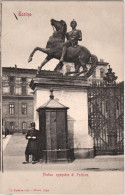 1900circa-Torino Statua Equestre Di Polluce Sentinella E Garitta In Primo Piano, - Sonstige & Ohne Zuordnung