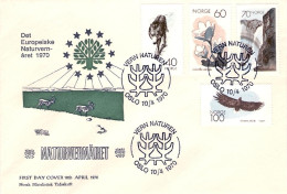 1970-Norvegia S.4v."anno Europeo Per La Conservazione Della Natura"su Fdc Illust - FDC