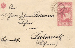 1915-Bosnia Erzegovina Biglietto Postale 10h. Annullo Di Posta Militare Austriac - Bosnia Erzegovina