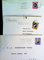 1977-ILLUSTRI Cinque Valori Lire 170 (serie Cpl.) Isolati Su 5 Buste - 1971-80: Poststempel