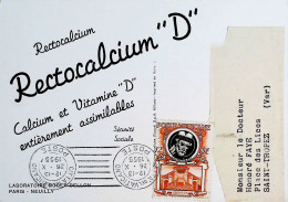 1955-VATICANO Papi E Basiliche Lire 8 Isolato Su Stampe Per La Francia - Cartas & Documentos