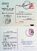 1967-Due Avvisi Ricevimento Affrancati Rispettivamente Michelangiolesca Lire 40  - 1961-70: Poststempel