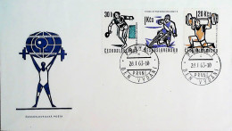 1963-CECOSLOVACCHIA CECOSLOVENSKO Avvenimenti Sportivi Serie Cpl. Due Fdc - FDC