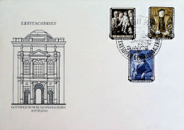 1957-GERMANIA DDR Pinacoteca Di Dresda Serie Cpl. (302/7) Due Fdc - Storia Postale