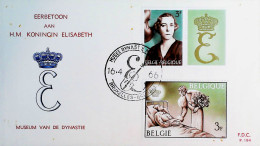 1966-Belgio  Ricordo Regina Elisabetta Serie Cpl. Su Due Fdc - Sonstige & Ohne Zuordnung