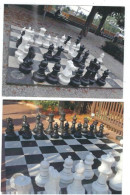 GIANT CHESS BOARDS  2 POSTCARDS - Echecs