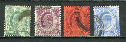 MALACCA (GB) : EDOUARD VII - N° Yt 96+97+98+100 Obli. - Malacca