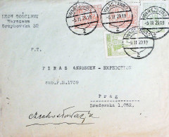 1929-POLONIA POLSKA Due G.5 E Due G.15 Su Busta Varsavia (5.11) Per La Cecoslova - Altri & Non Classificati