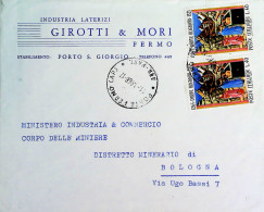 1966-DANTE ALIGHIERI Due Lire 40 (1003) Su Busta Due Porti - 1961-70: Marcophilia