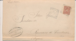 1900 SAN PIER D'ARENA TONDO RIQUADRATO + CARTE INTESTATA ARALDICA - Poststempel
