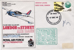 1969-London To Sydney Air Race RAF Little Rissington Flight Emergency Landing Fl - Postmark Collection