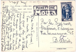 1950-panettone Motta (annullo Meccanico In Negativo) Su Cartolina Roma Piazza Co - Andere & Zonder Classificatie