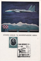 1978-Aviano 16 Manifestazione Aerea Internazionale Cartolina Celebrativa - Poste Aérienne