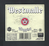 WESTMALLE - TRAPPIST BIER TRIPEL  - 33 CL - 9 % ALC.- 1 BIERETIKET  (BE 752) - Beer