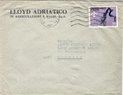 1974-Campionati Europei Di Atletica L.50 Isolato Su Busta Della Loyd Adriatico - 1971-80: Poststempel