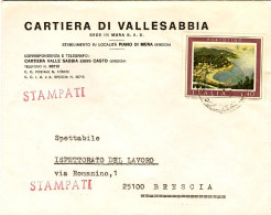 1975-Propaganda Turistica L.40 Portofino Isolato Su Stampato Cartiera Di Vallesa - 1971-80: Poststempel