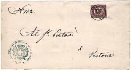 1875-Servizio 0,20c. Su Piego - Poststempel