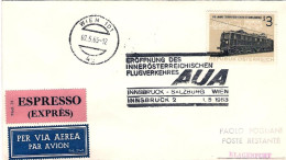 1963-Autriche Osterreich Austria Innsbruck Salzburg Wien Innsbruck 2 AUA Affranc - Sonstige & Ohne Zuordnung